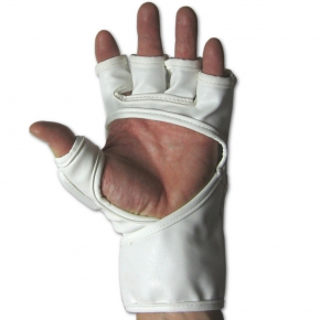 Rękawice białe MMA / Kyokushin skóra L